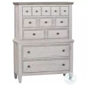 Heartland Antique White 5 Drawer Chest