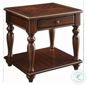 Farrel Walnut Square End Table