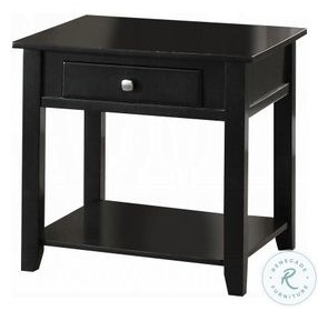 Malachi Black Square End Table