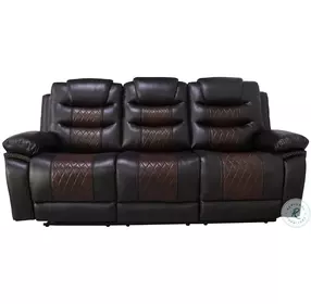 Nikko Brown Dual Reclining Sofa