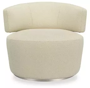 Olympia Oatmeal Performance Fabric Upholstered Swivel Accent Chair