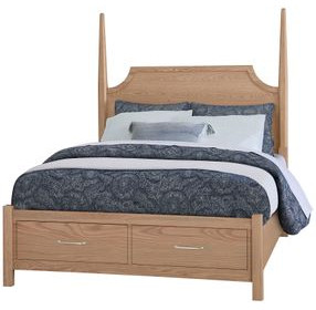 Tide And Timber Clear Oak King Pencil Poster Storage Bed