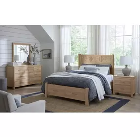 Tide And Timber Clear Oak Panel Storage Bedroom Set