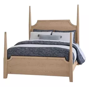 Tide And Timber Clear Oak King Pencil Poster Bed