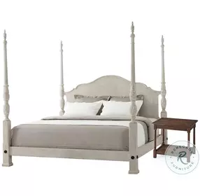 Limewash Middleton Faux Grey Marble Poster Bedroom Set