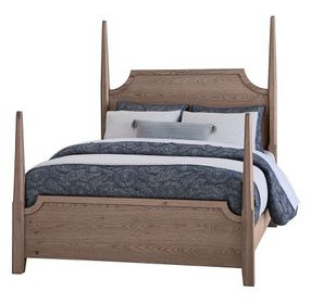 Tide And Timber Gray Oak California King Pencil Poster Bed