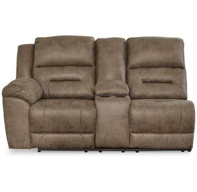 Ravenel Fossil 71" LAF Power Reclining Loveseat with Console and USB Charging