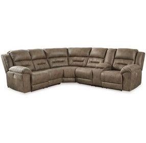 Ravenel Fossil 3 Piece Modular Power Reclining Sectional with RAF Console Loveseat and USB Charging
