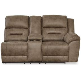 Ravenel Fossil 71" RAF Power Reclining Loveseat with Console and USB Charging