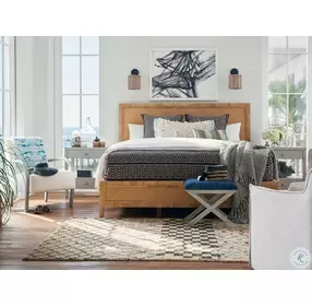 Coastal Living Long Key Wrapped Split Rattan And Raffia Panel Long Key Bedroom Set