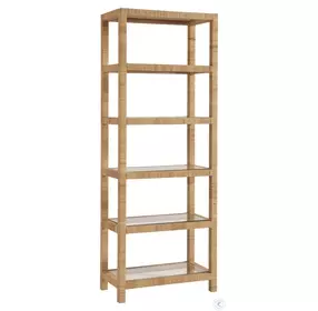 Horizon Point Wrapped Split Rattan Etagere
