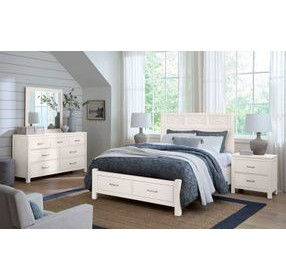 Tide And Timber White Maple Panel Storage Bedroom Set