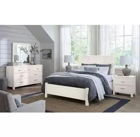 Tide And Timber White Maple Fretwork Panel Bedroom Set