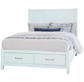 Tide And Timber Blue Maple Queen Panel Storage Bed