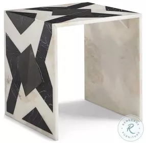 Morgan Marquina Marble Side Table