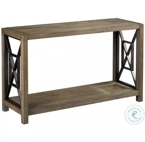 Hamilton Aged Oak Barrel Synthesis Sofa Table