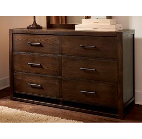 Lodge and Loft Dark Oak 6 Drawer Dresser