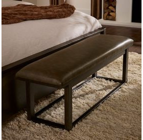 Lodge and Loft Sedona Brown Performance Fabric Bed Bench