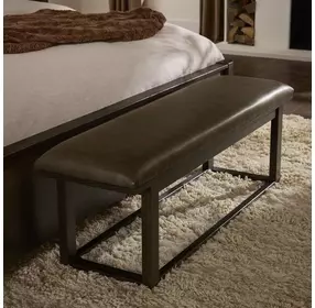 Lodge and Loft Sedona Brown Performance Fabric Bed Bench