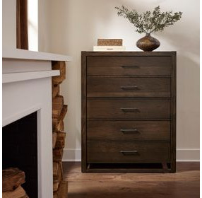 Lodge and Loft Dark Oak 5 Drawer Chest