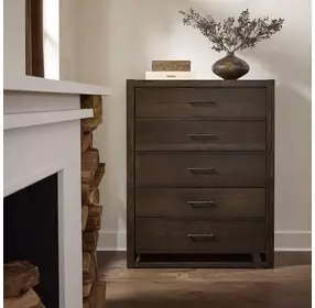 Lodge and Loft Dark Oak 5 Drawer Chest
