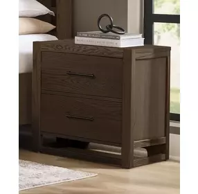 Lodge and Loft Dark Oak 2 Drawer Nightstand