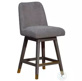 Amalie Gray Performance Fabric Swivel Counter Height Stool