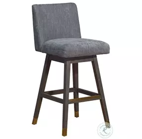 Basila Gray Swivel Bar Stool