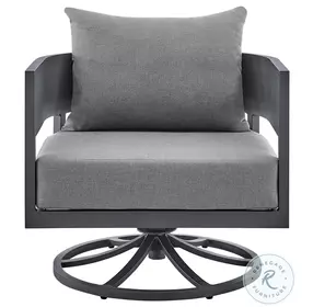 Menorca Gray Outdoor Swivel Rocking Chair