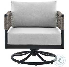 Alegria Gray Outdoor Patio Swivel Rocking Chair