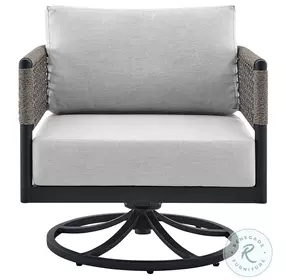 Alegria Gray Outdoor Patio Swivel Rocking Chair