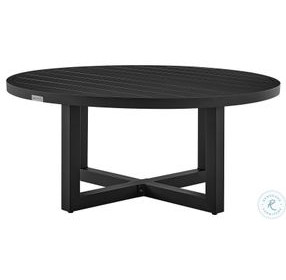 Menorca Black Outdoor Round Coffee Table