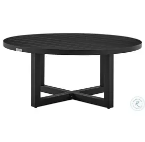 Menorca Black Outdoor Round Coffee Table