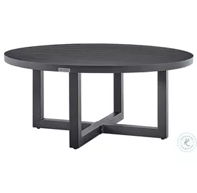 Argiope Gray Outdoor Patio Round Coffee Table