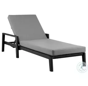 Grand Dark Gray Outdoor Patio Adjustable Chaise Lounge