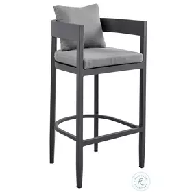 Argiope Dark Gray Outdoor Patio Counter Height Stool