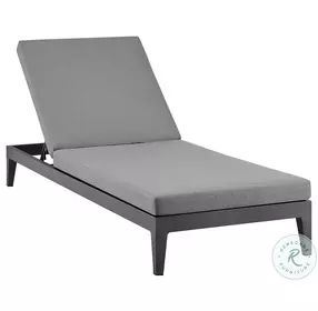 Argiope Dark Gray Outdoor Patio Adjustable Chaise Lounge