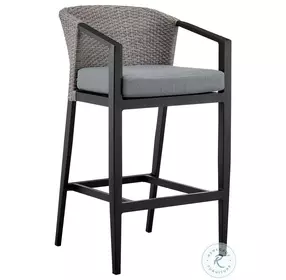 Aileen Dark Gray Outdoor Patio Bar Stool