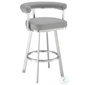 Nolagam Light Gray Swivel Counter Height Stool