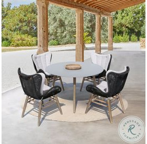 Kylie Light Eucalyptus Outdoor Round Dining Room Set