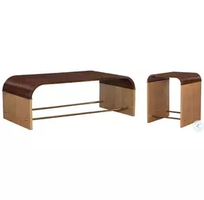 Jaguar Two Toned Walnut Burl Occasional Table Set