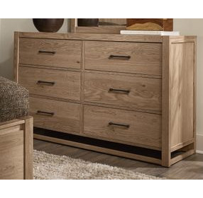 Lodge and Loft Blond Oak 6 Drawer Dresser