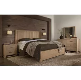 Lodge and Loft Blond Oak Radius Poster Bedroom Set