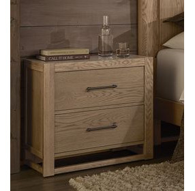 Lodge and Loft Blond Oak 2 Drawer Nightstand