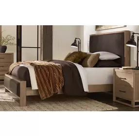 Lodge and Loft Sedona Performance Fabric Queen Upholstered Panel Bed