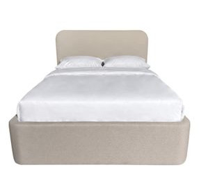Dawson Light Gray California King Upholstered Platform Bed