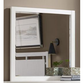 Lodge and Loft Soft White Square Dresser Mirror