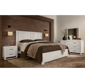 Lodge and Loft Soft White Radius Poster Bedroom Set