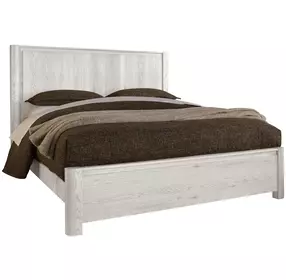 Lodge and Loft Soft White King Radius Poster Bed