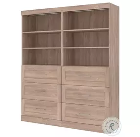 Pur Rustic Brown 72" Closet Organizer with Drawers
